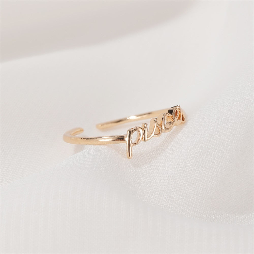 Minimalist thin Gold 12 Zodiac Signs Ring