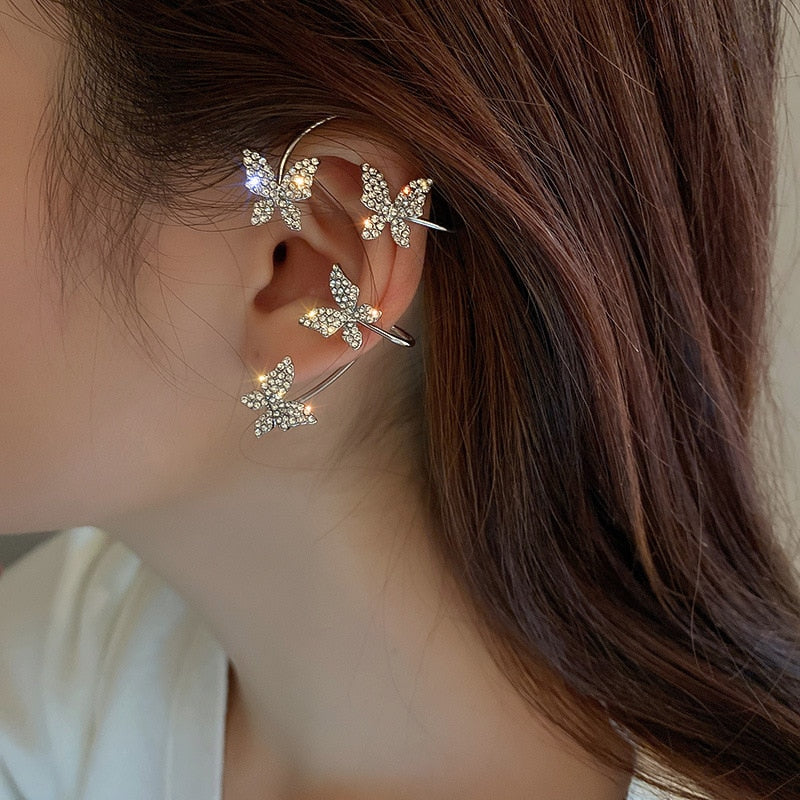 Gold Butterfly Ear Clip