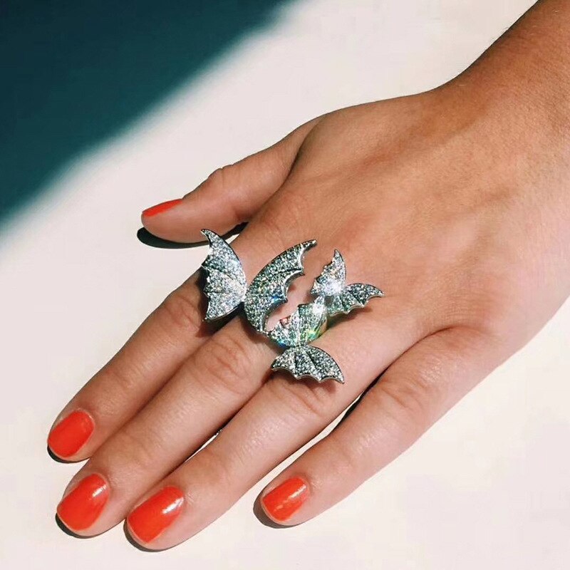 Crystal Butterfly Ring