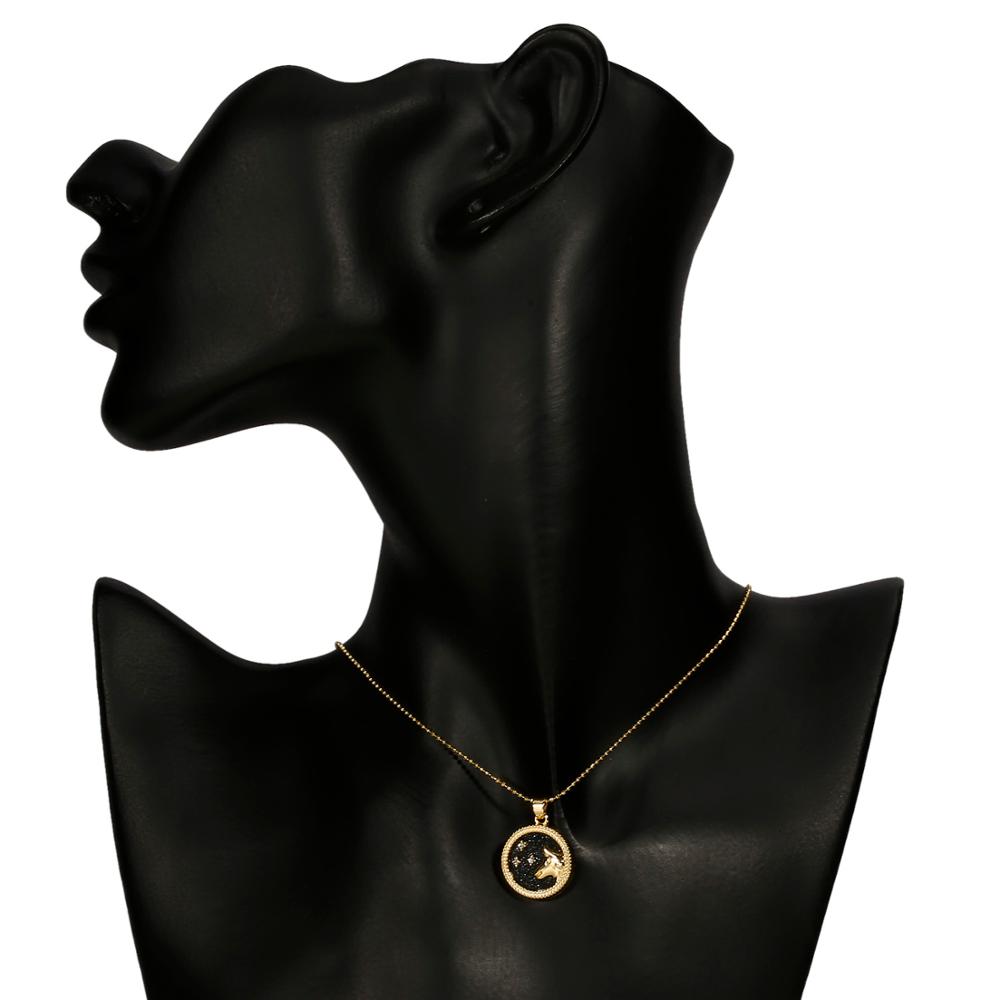 Zodiac Sign Gold Pendant Necklaces