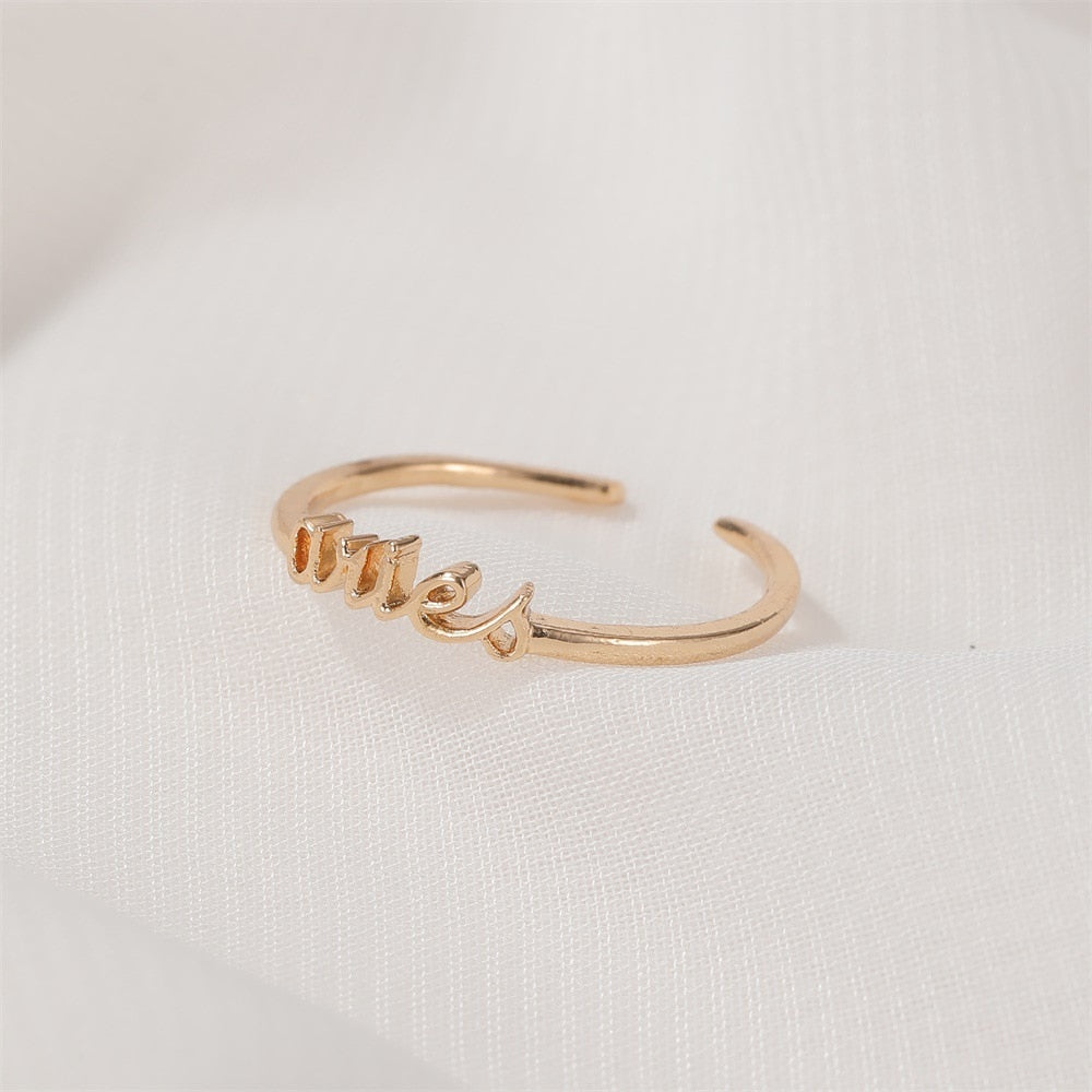 Minimalist thin Gold 12 Zodiac Signs Ring