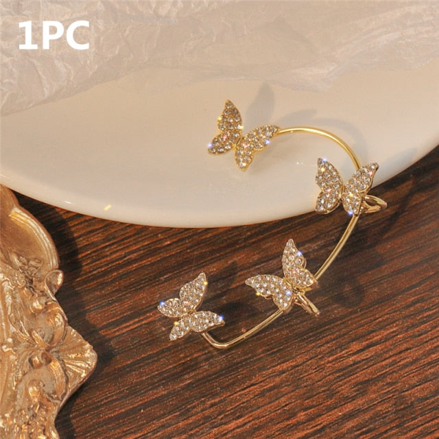 Gold Butterfly Ear Clip