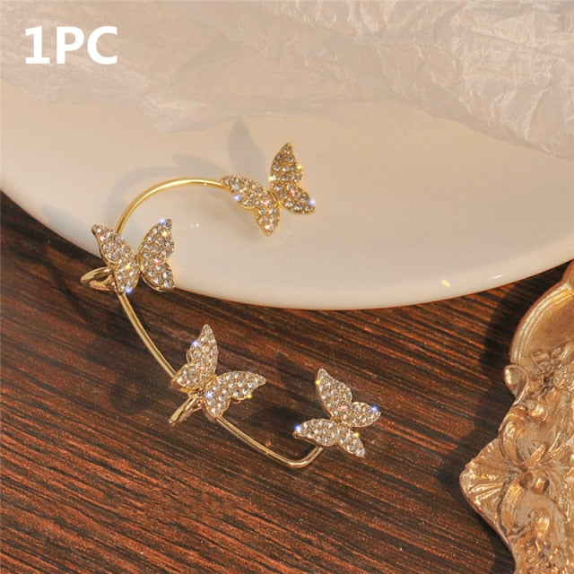 Gold Butterfly Ear Clip