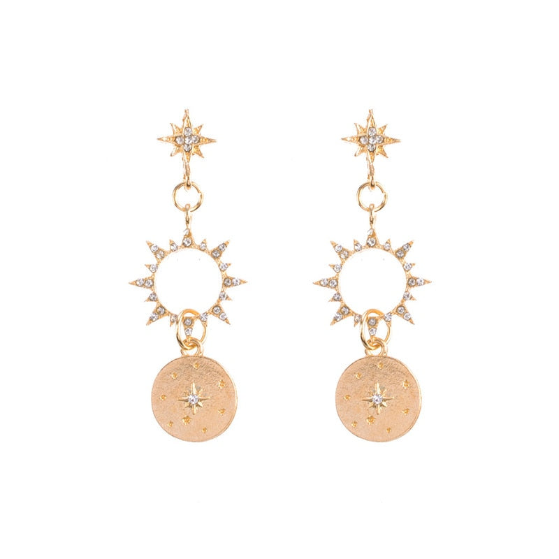 Crystal Sun Earrings